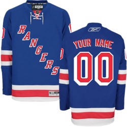 Reebok New York Rangers Youth Customized Authentic Royal Blue Home Jersey