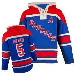 Dan Girardi New York Rangers Authentic Old Time Hockey Sawyer Hooded Sweatshirt Jersey (Royal Blue)