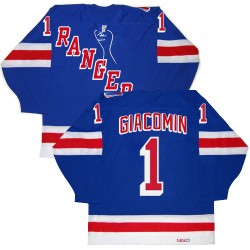 Eddie Giacomin New York Rangers CCM Authentic New Throwback Jersey (Royal Blue)
