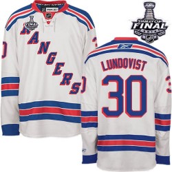 Henrik Lundqvist New York Rangers Reebok Authentic Away 2014 Stanley Cup Jersey (White)