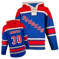 Henrik Lundqvist New York Rangers Authentic Old Time Hockey Sawyer Hooded Sweatshirt Jersey (Royal Blue)