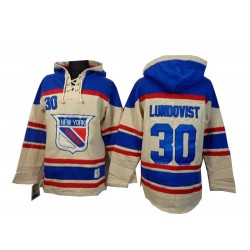 Henrik Lundqvist New York Rangers Premier Old Time Hockey Sawyer Hooded Sweatshirt Jersey (Cream)