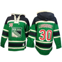 Henrik Lundqvist New York Rangers Premier Old Time Hockey St. Patrick's Day McNary Lace Hoodie Jersey (Green)
