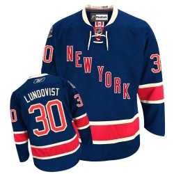 Henrik Lundqvist New York Rangers Reebok Youth Premier Third Jersey (Navy Blue)