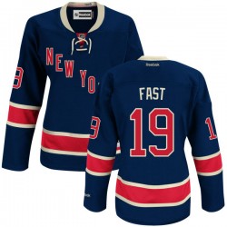 Jesper Fast New York Rangers Reebok Women's Authentic Alternate Jersey (Navy Blue)