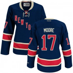 John Moore New York Rangers Reebok Women's Premier Alternate Jersey (Navy Blue)