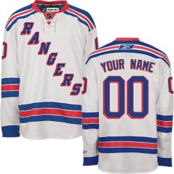 Reebok New York Rangers Men's Customized Authentic White Away Jersey