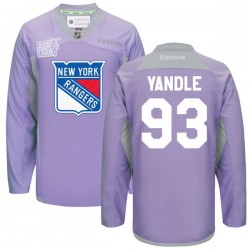 Keith Yandle New York Rangers Reebok Authentic 2016 Hockey Fights Cancer Practice Jersey (Purple)