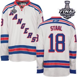 Marc Staal New York Rangers Reebok Authentic Away 2014 Stanley Cup Jersey (White)