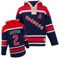 Brian Leetch New York Rangers Premier Old Time Hockey Sawyer Hooded Sweatshirt Jersey (Navy Blue)