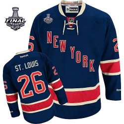 Martin St. Louis New York Rangers Reebok Authentic Third 2014 Stanley Cup Jersey (Navy Blue)