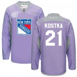 Michael Kostka New York Rangers Reebok Premier 2016 Hockey Fights Cancer Practice Jersey (Purple)