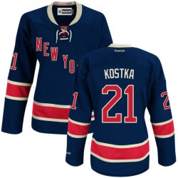 Michael Kostka New York Rangers Reebok Women's Authentic Alternate Jersey (Navy Blue)