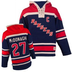 Ryan McDonagh New York Rangers Premier Old Time Hockey Sawyer Hooded Sweatshirt Jersey (Navy Blue)