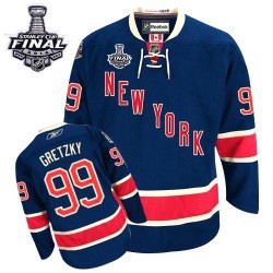 Wayne Gretzky New York Rangers Reebok Premier Third 2014 Stanley Cup Jersey (Navy Blue)