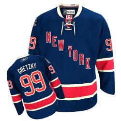 Wayne Gretzky New York Rangers Reebok Youth Authentic Third Jersey (Navy Blue)