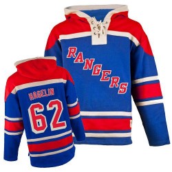 Carl Hagelin New York Rangers Authentic Old Time Hockey Sawyer Hooded Sweatshirt Jersey (Royal Blue)