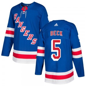 Barry Beck New York Rangers Adidas Authentic Home Jersey (Royal Blue)
