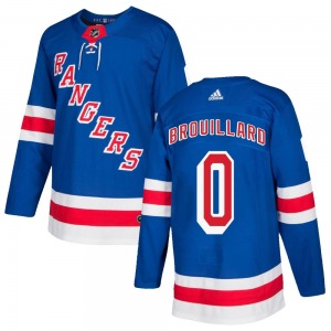 Nikolas Brouillard New York Rangers Adidas Authentic Home Jersey (Royal Blue)