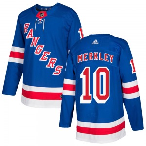 Nick Merkley New York Rangers Adidas Authentic Home Jersey (Royal Blue)