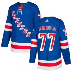 Niko Mikkola New York Rangers Adidas Authentic Home Jersey (Royal Blue)