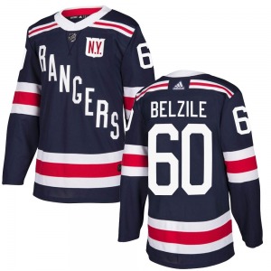 Alex Belzile New York Rangers Adidas Authentic 2018 Winter Classic Home Jersey (Navy Blue)