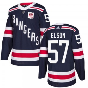 Turner Elson New York Rangers Adidas Authentic 2018 Winter Classic Home Jersey (Navy Blue)