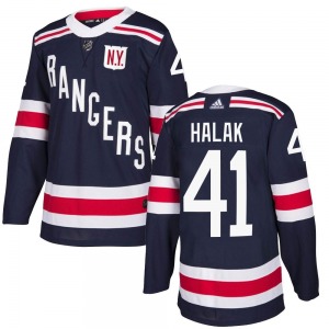 Jaroslav Halak New York Rangers Adidas Authentic 2018 Winter Classic Home Jersey (Navy Blue)