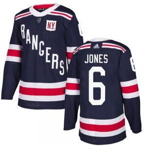 Zac Jones New York Rangers Adidas Authentic 2018 Winter Classic Home Jersey (Navy Blue)