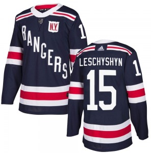Jake Leschyshyn New York Rangers Adidas Authentic 2018 Winter Classic Home Jersey (Navy Blue)