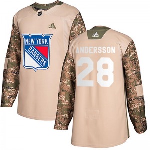 Lias Andersson New York Rangers Adidas Authentic Veterans Day Practice Jersey (Camo)