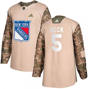 Barry Beck New York Rangers Adidas Authentic Veterans Day Practice Jersey (Camo)
