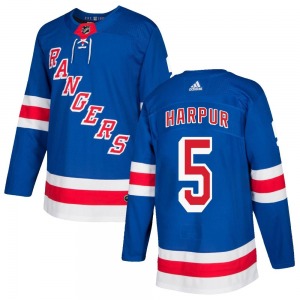 Ben Harpur New York Rangers Adidas Youth Authentic Home Jersey (Royal Blue)