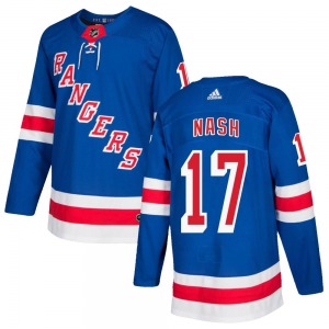 Riley Nash New York Rangers Adidas Youth Authentic Home Jersey (Royal Blue)