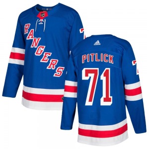 Tyler Pitlick New York Rangers Adidas Youth Authentic Home Jersey (Royal Blue)