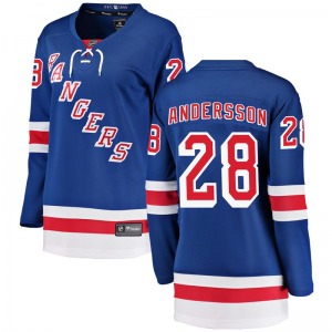Lias Andersson New York Rangers Fanatics Branded Women's Breakaway Home Jersey (Blue)