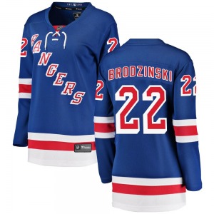 Jonny Brodzinski New York Rangers Fanatics Branded Women's Breakaway Home Jersey (Blue)