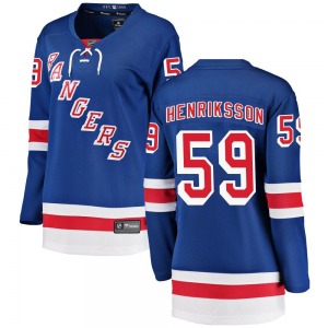 Karl Henriksson New York Rangers Fanatics Branded Women's Breakaway Home Jersey (Blue)