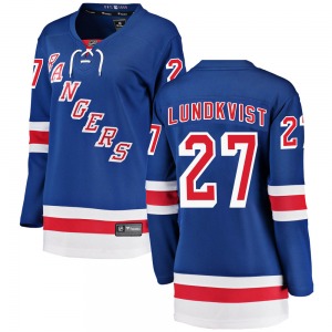 Nils Lundkvist New York Rangers Fanatics Branded Women's Breakaway Home Jersey (Blue)