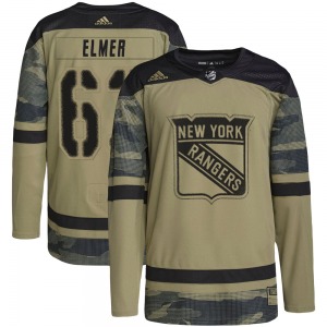 Jake Elmer New York Rangers Adidas Youth Authentic Military Appreciation Practice Jersey (Camo)