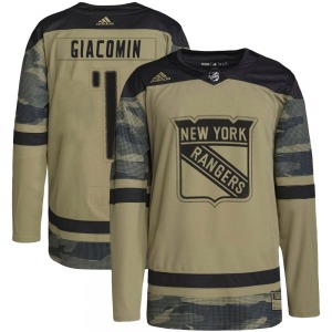 Eddie Giacomin New York Rangers Adidas Youth Authentic Military Appreciation Practice Jersey (Camo)