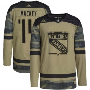 Connor Mackey New York Rangers Adidas Youth Authentic Military Appreciation Practice Jersey (Camo)