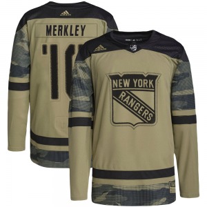 Nick Merkley New York Rangers Adidas Youth Authentic Military Appreciation Practice Jersey (Camo)