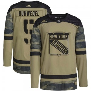 Chad Ruhwedel New York Rangers Adidas Youth Authentic Military Appreciation Practice Jersey (Camo)
