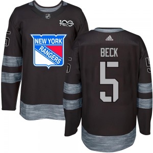 Barry Beck New York Rangers Youth Authentic 1917-2017 100th Anniversary Jersey (Black)
