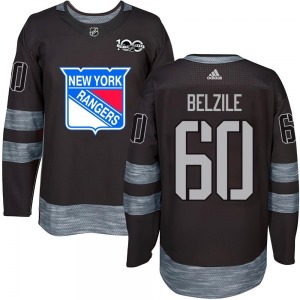 Alex Belzile New York Rangers Youth Authentic 1917-2017 100th Anniversary Jersey (Black)
