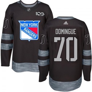 Louis Domingue New York Rangers Youth Authentic 1917-2017 100th Anniversary Jersey (Black)