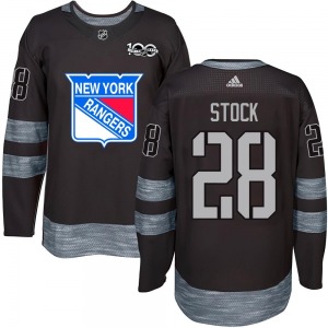P.j. Stock New York Rangers Youth Authentic 1917-2017 100th Anniversary Jersey (Black)