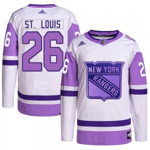 Martin St. Louis New York Rangers Adidas Youth Authentic Hockey Fights Cancer Primegreen Jersey (White/Purple)