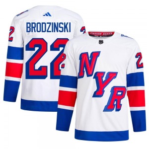 Jonny Brodzinski New York Rangers Adidas Authentic 2024 Stadium Series Primegreen Jersey (White)